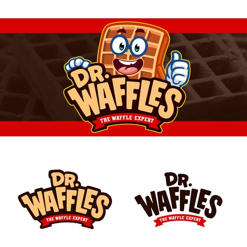 A Funky Waffle Logo and Character/Mascot Concept