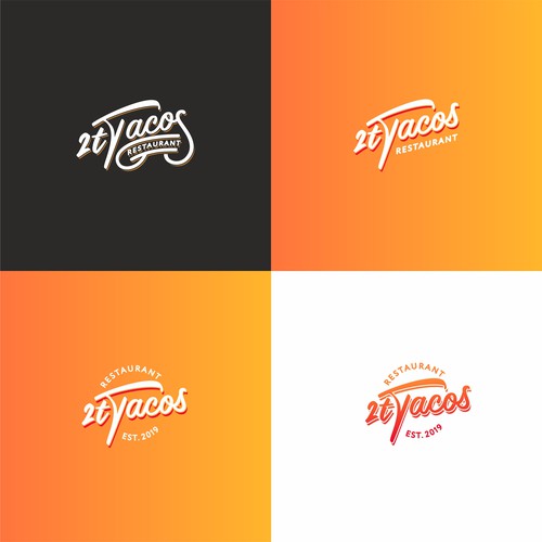 concept logo for 2T tacos 