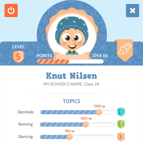 RPG profile for learning App