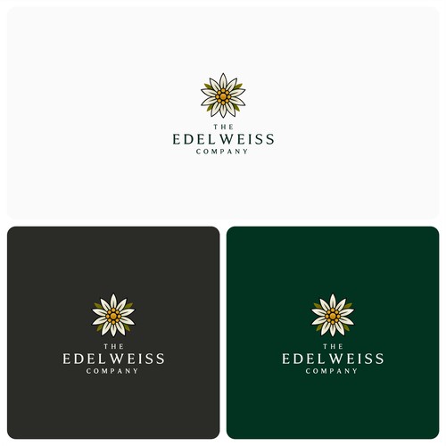 Refined Floral-Inspired Logo Design for The Edelweiss Company