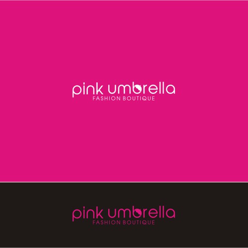 a simple elegant fashion logo for Pink Umbrella Fashion Boutique