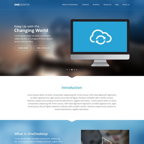 Create a product website for One Desktop - Virtual Desktop solution