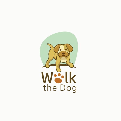 cute design for dog walk company