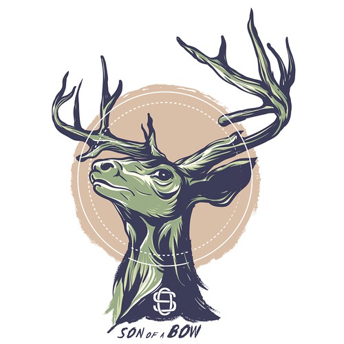 Deer Illustration for t shirt