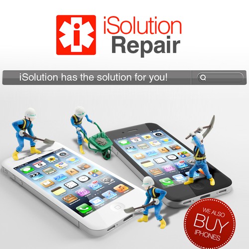 Signage / Banner Ad for iSolution Repair