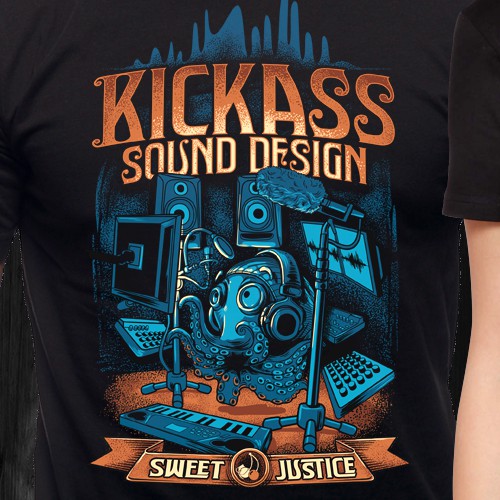 KICKASS vintage t-shirt design for sweet justice!