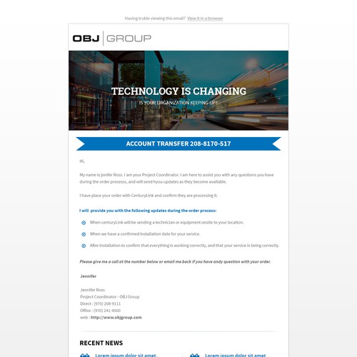 OBJ Group - Email template