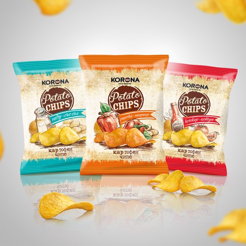 Potato Chips Flavor Series Packaging
