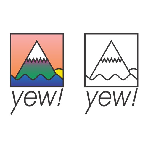 Create a logo representative of the sound of the stoked: yew!