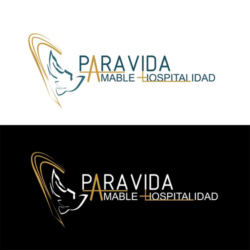Gold logo concept for paravida