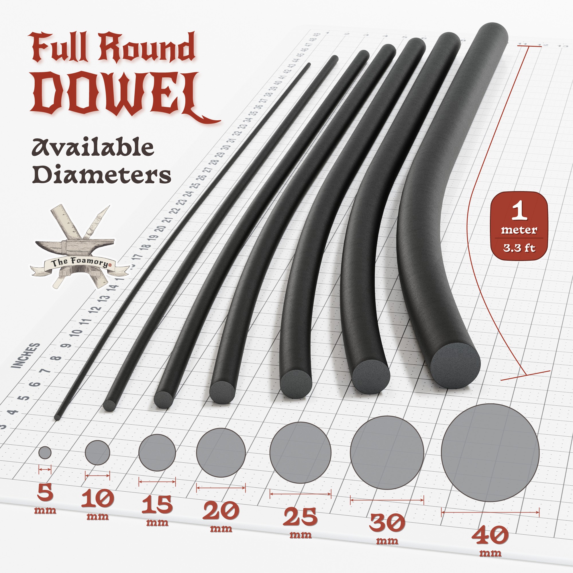 supporting images for the Dowels and Bevels Amazon listings (5 images for each of the 4 shapes = 20 total images)