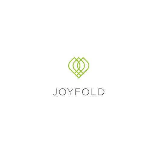 simple origami style flower logo for art and design business