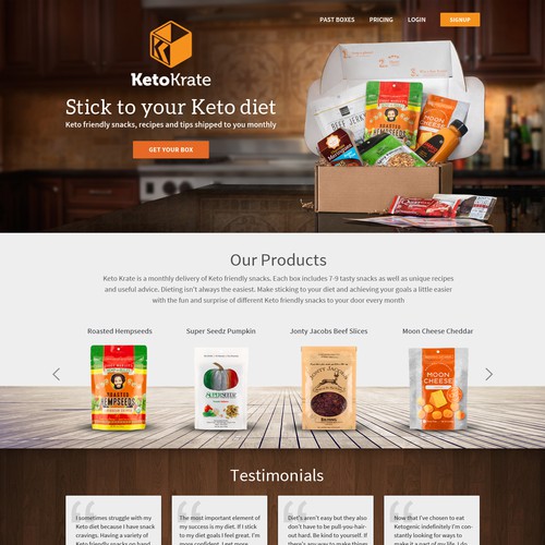 Home Page Design For Keto Krate