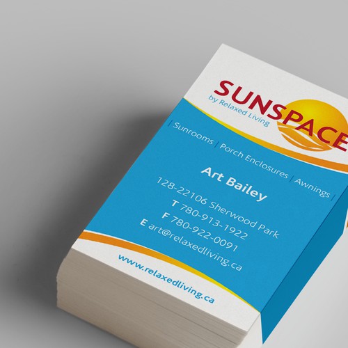 Business Card Design for Sunspace by Relaxed Living 