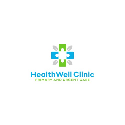 bold logo concept for " HealthWell Clinic "