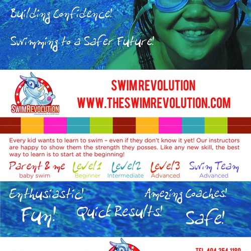 Design Engaging Flyer for a Fun and Energetic Child Swim Program - The Swim Revolution