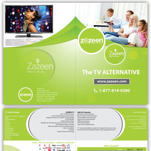 A Pamphlet for a TV Service Provider