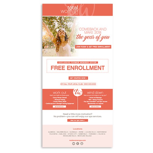 Total Women Enrollment Email