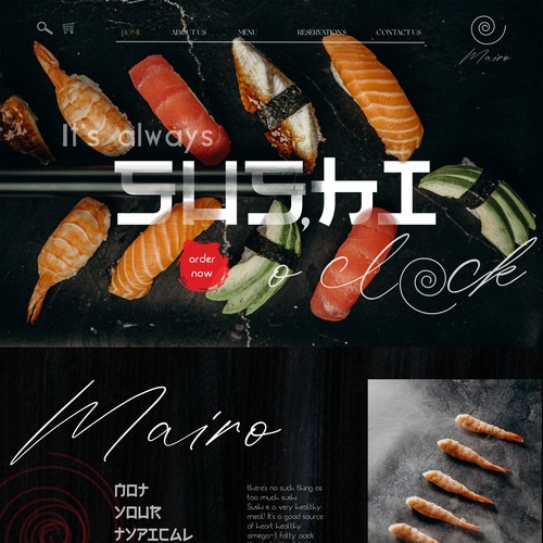 SQUARESPACE WEBSITE | Design for Mairo Sushi Restaurant