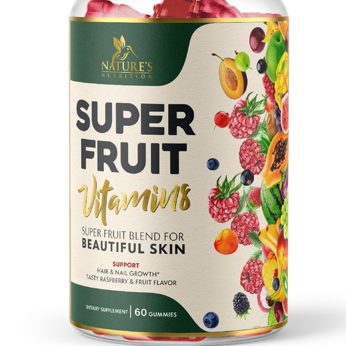 SuperFruit Vitamins label 