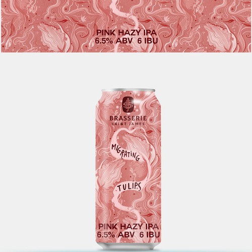 Migrating Tulips Beer Can Design