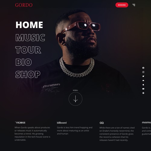 Gordo - Musician and EDM DJ Website Design