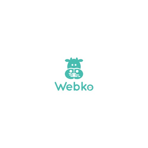 logo caracter cow and desain logo tech 