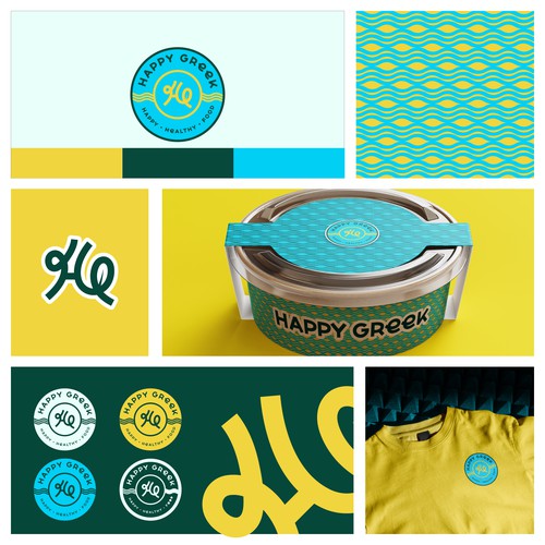 Happy Greek Modern Logo