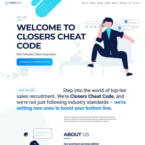 Web Design for Telesales Recruiting Agency