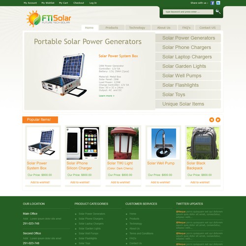 FTI Solar Website Design