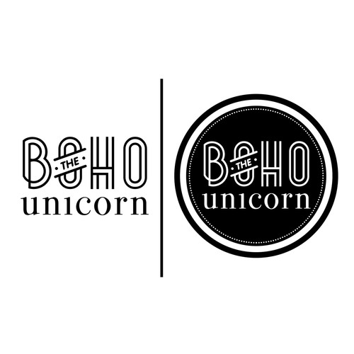 Create the next logo for The Boho Unicorn