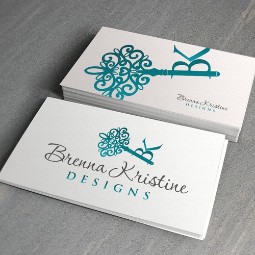 Elegant interior design logo for Brenna Kristine Designs