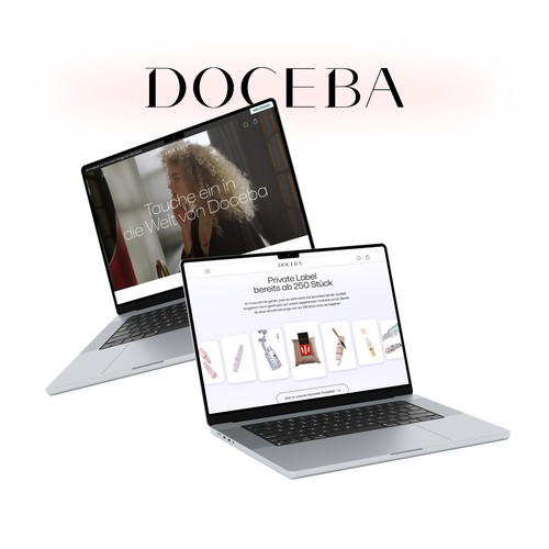 Unique webpage design for doceba