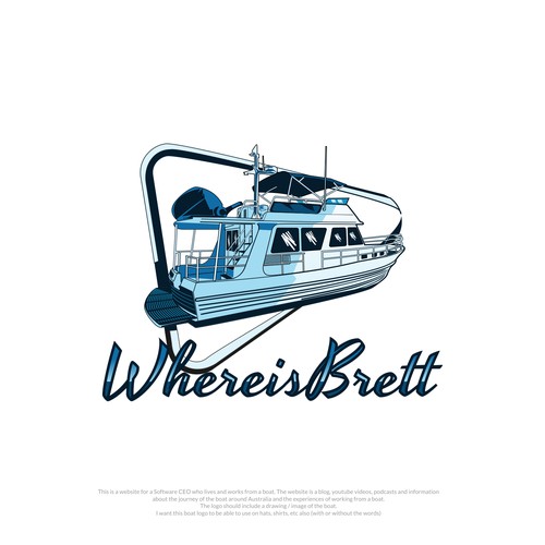 Modern Illustration Logo Concept for WhereisBrett 
