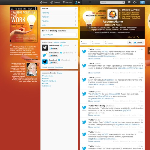 Bold Twitter Background and Cover Design
