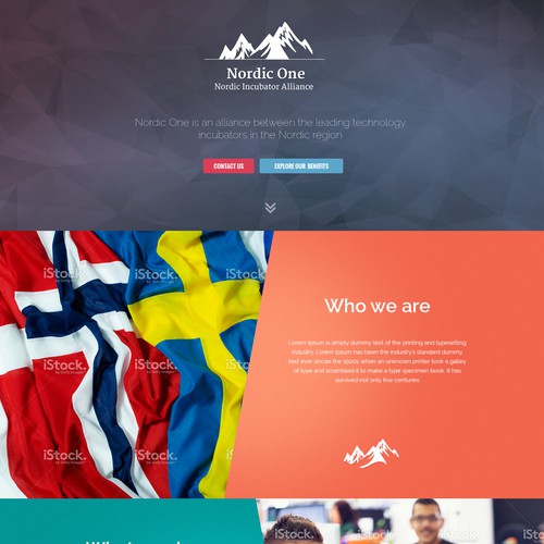 Create a landing page for a Nordic Incubator Alliance