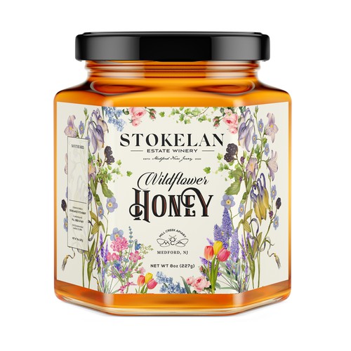 Label for our Honey Jar! (Illustration and typography)