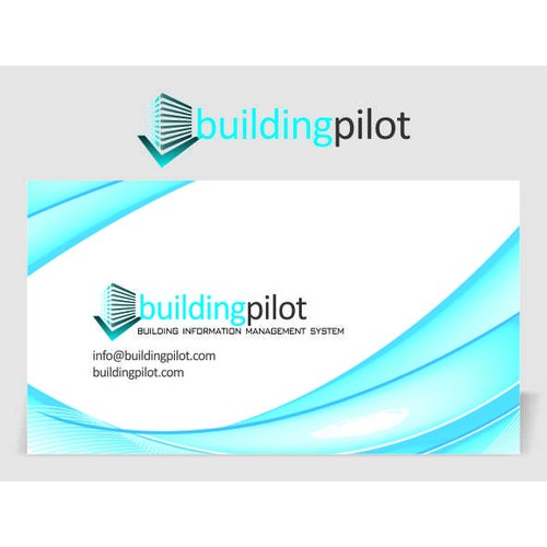 logo and business card for  Building Pilot