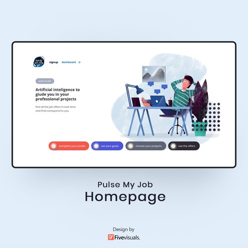 Website Design | Homepage Concept | Flat & Pastel