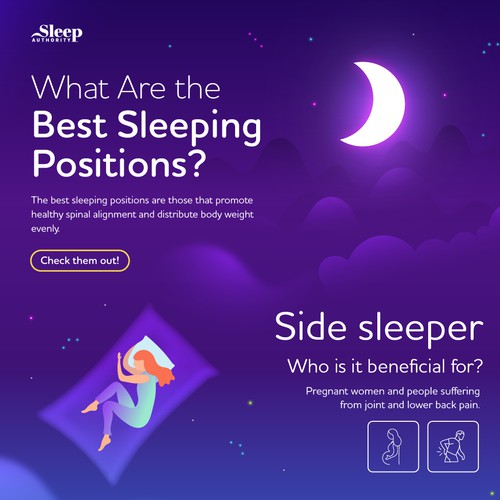 Sleep positions infographics entry