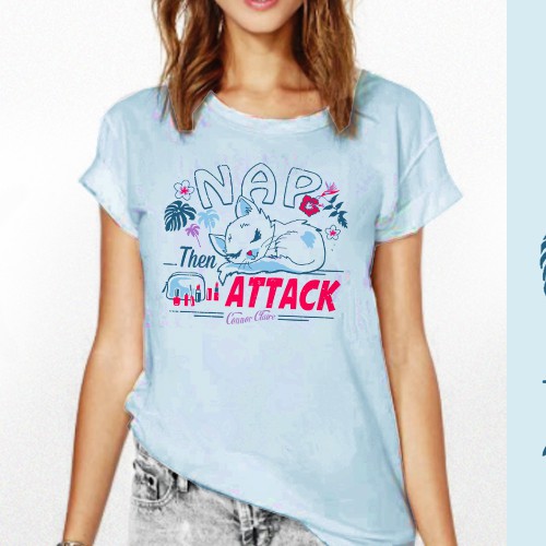 Cute Hawaiian-vibe T-shirt design