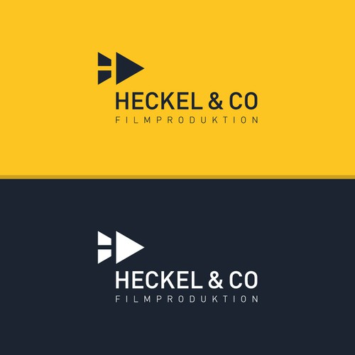 Negative Space H and Play symbol Logo