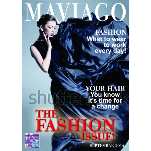 Create new cool world wide magazine " maviago" cover