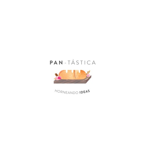 Feminine watercolor logo for bread baker.
