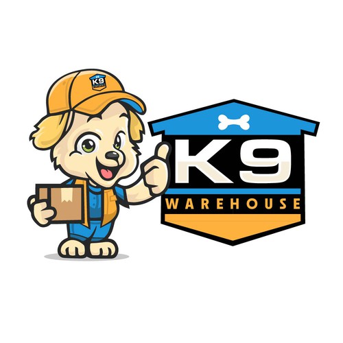 Mascot and logo design for dog food brand