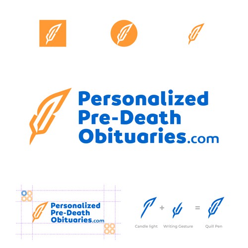 Bold Logo & brand style guide for Obituaries online.