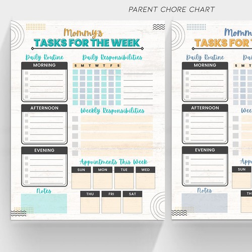 Parent Chore Chart Stationery
