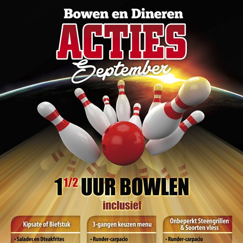 Bowling flyer design