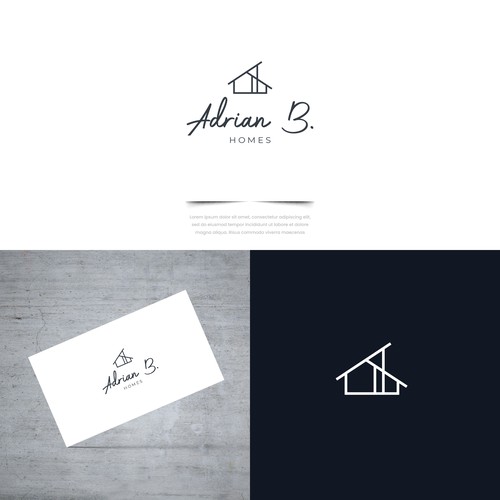 Elegant and clean logo for a homebuilder