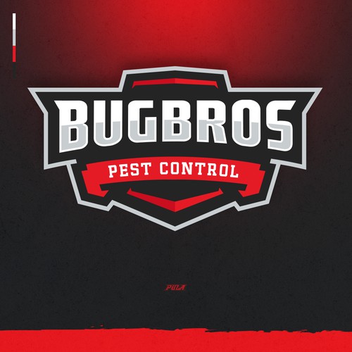 Design a memorable logo for a pest control company that makes people smile.